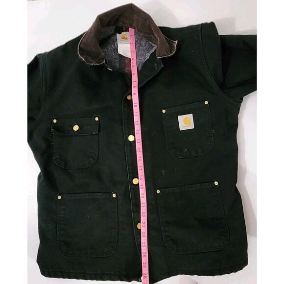 Vintage Carhartt Jacket Mens Large Blanket Lined Chore Coat Workwear USA 90s - Picture 13 of 14